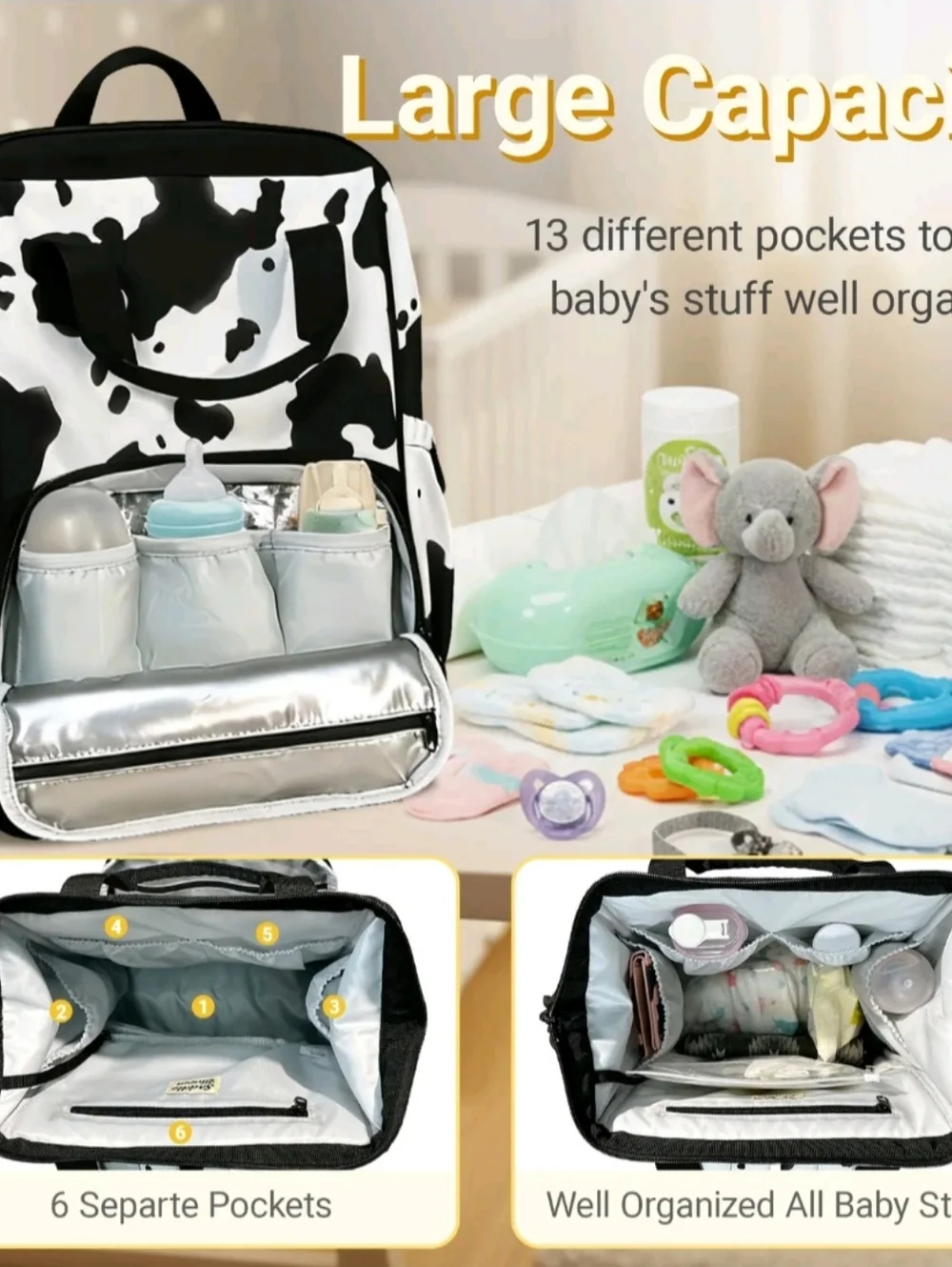 2 IN 1 DIAPER BACKPACK / BABY BAG